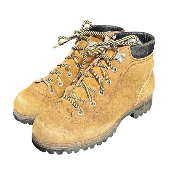 Vintage Red Wing Mountaineering Roughout Suede Hiking‎ Boots Mens 6.5 Womens 8 - Picture 1 of 10